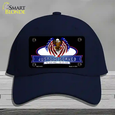 America Justice Served Novelty License Plate Hat Cotton / Navy