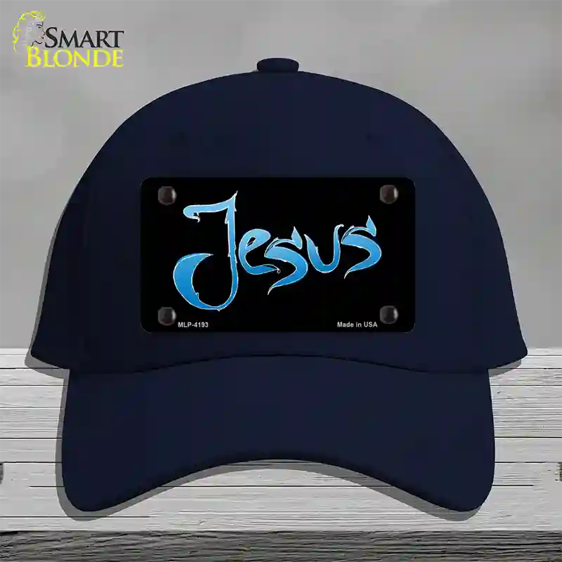 Jesus Novelty License Plate Hat Cotton / Navy