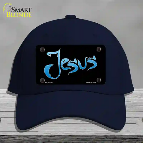 Jesus Novelty License Plate Hat Cotton / Navy