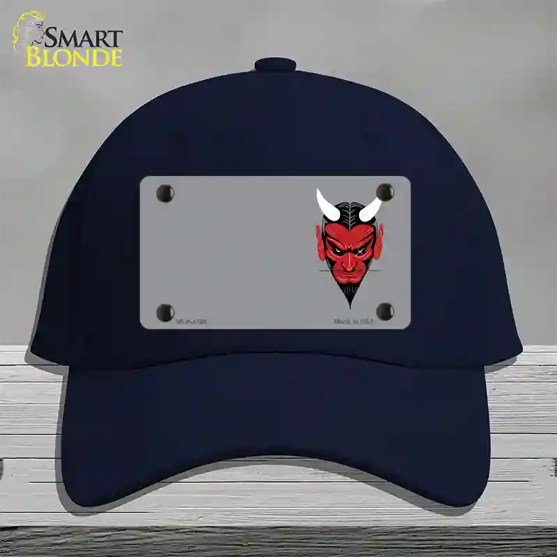 Devil Offset Novelty License Plate Hat Cotton / Navy