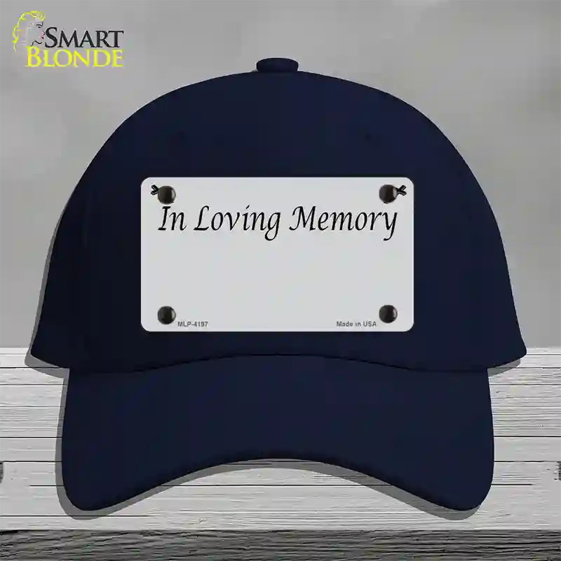 In Loving Memory Gray Novelty License Plate Hat Cotton / Navy