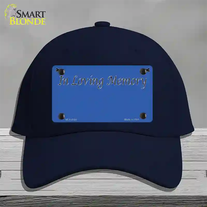 In Loving Memory Blue Novelty License Plate Hat Cotton / Navy