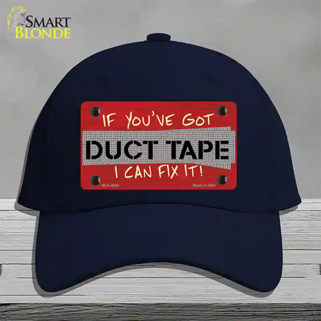 Duct Tape Novelty License Plate Hat Cotton / Navy