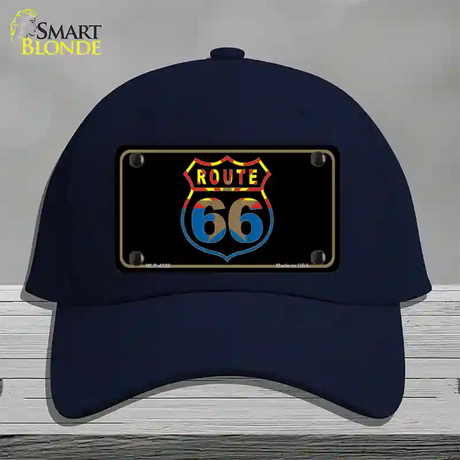 Route 66 Logo Arizona Flag Novelty License Plate Hat Cotton / Navy