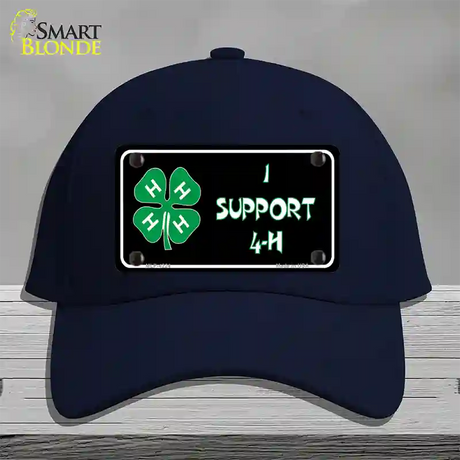 I Support 4-H Novelty License Plate Hat Cotton / Navy