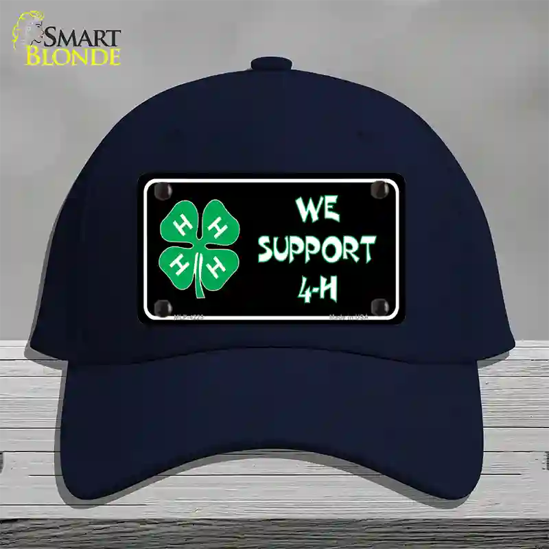 We Support 4-H Novelty License Plate Hat Cotton / Navy