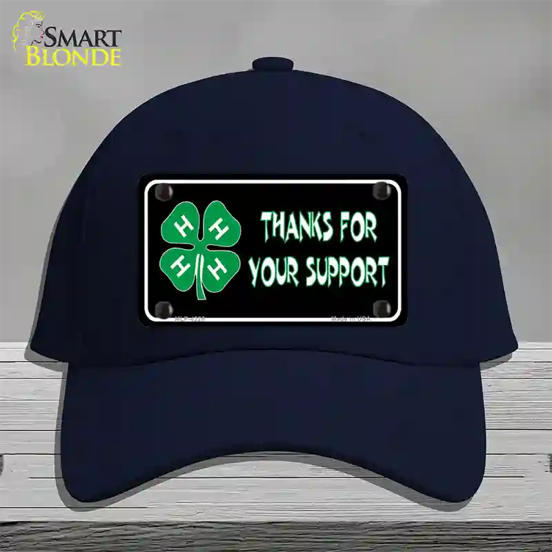 Thanks For Your Support 4-H Novelty License Plate Hat Cotton / Navy