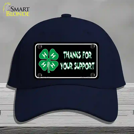 Thanks For Your Support 4-H Novelty License Plate Hat Cotton / Navy