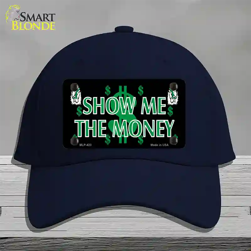 Show Me The Money Novelty License Plate Hat Cotton / Navy