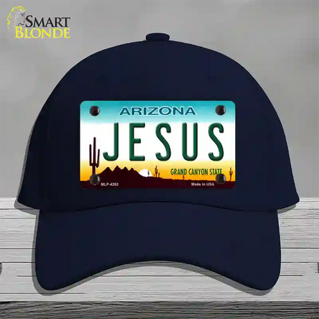 Jesus Arizona State Novelty License Plate Hat Cotton / Navy