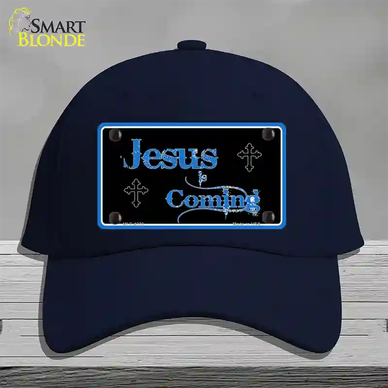 Jesus Is Coming Novelty License Plate Hat Cotton / Navy