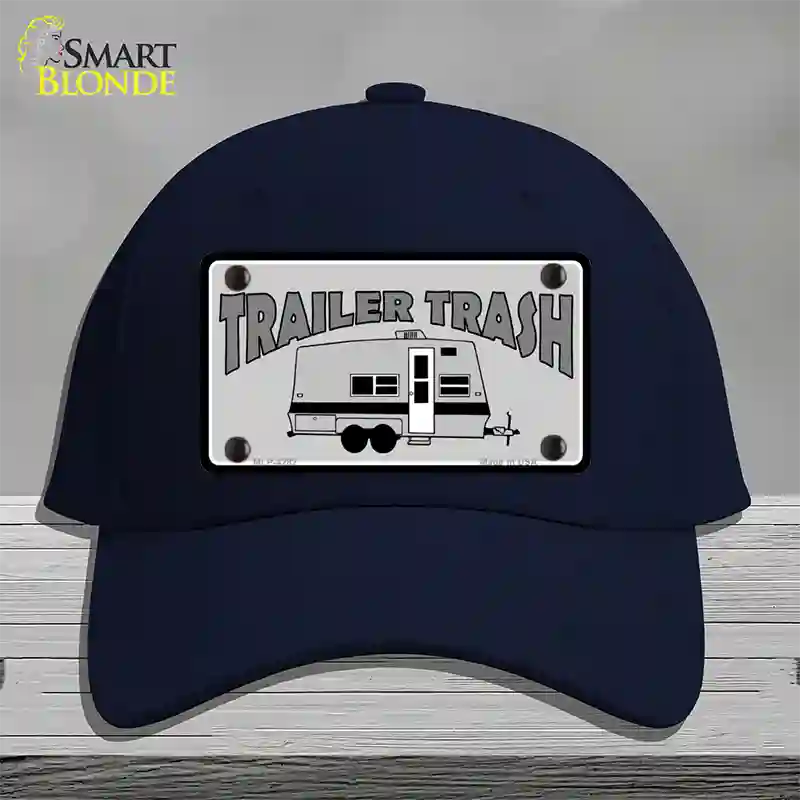 Trailer Trash Novelty License Plate Hat Cotton / Navy