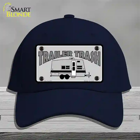 Trailer Trash Novelty License Plate Hat Cotton / Navy