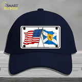 United States Scotland Crossed Flags Novelty License Plate Hat Sign Cotton / Navy