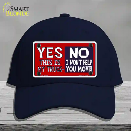 Yes This Is My Truck Novelty License Plate Hat Cotton / Navy