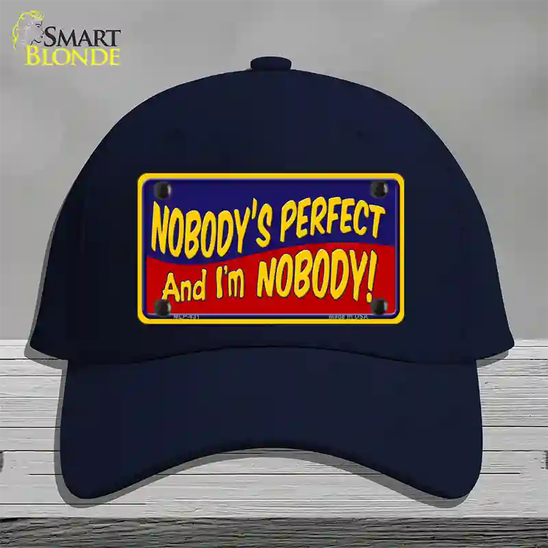 Nobodys Perfect Novelty License Plate Hat Cotton / Navy