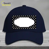 Scallop Black White Polka Dot Novelty License Plate Hat Cotton / Navy