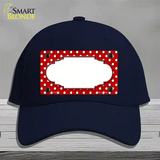 Scallop Red White Polka Dot Novelty License Plate Hat Cotton / Navy