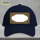 Scallop Brown White Polka Dot Novelty License Plate Hat Cotton / Navy