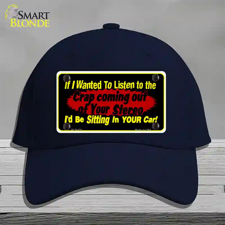 The Crap From Your Stereo Novelty License Plate Hat Cotton / Navy