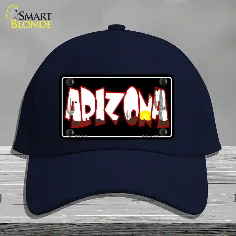 Arizona Black Novelty License Plate Hat Cotton / Navy