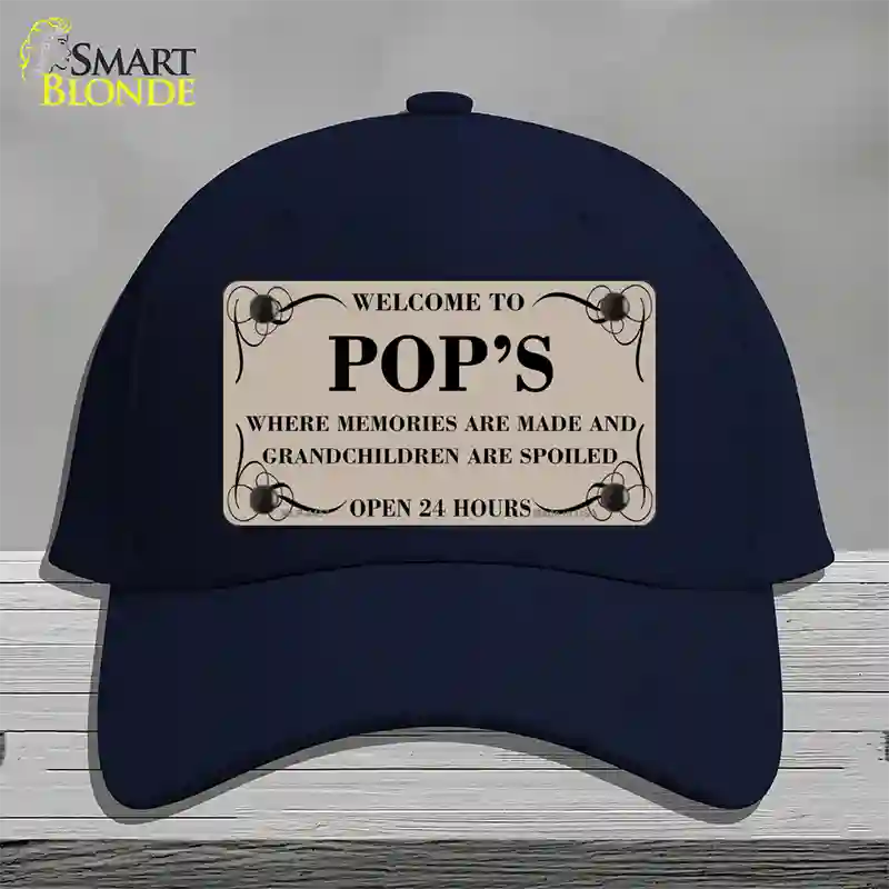 Welcome To Pops Novelty License Plate Hat Cotton / Navy