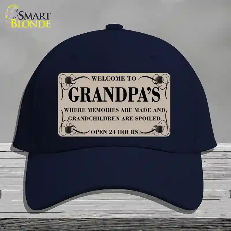 Welcome To Grandpas Novelty License Plate Hat Cotton / Navy