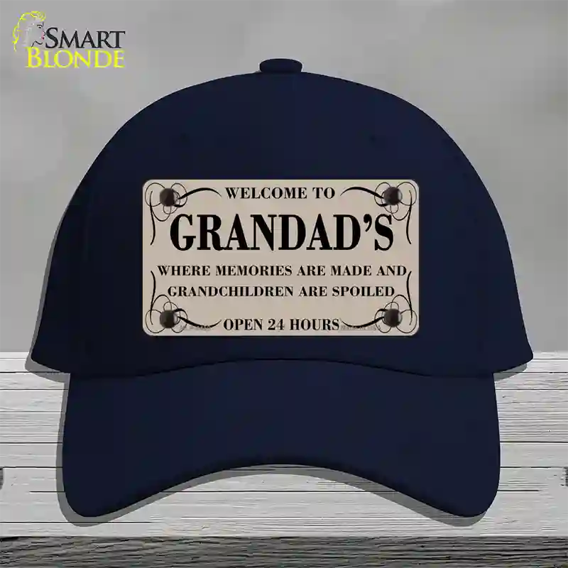 Welcome To Grandads Novelty License Plate Hat Cotton / Navy