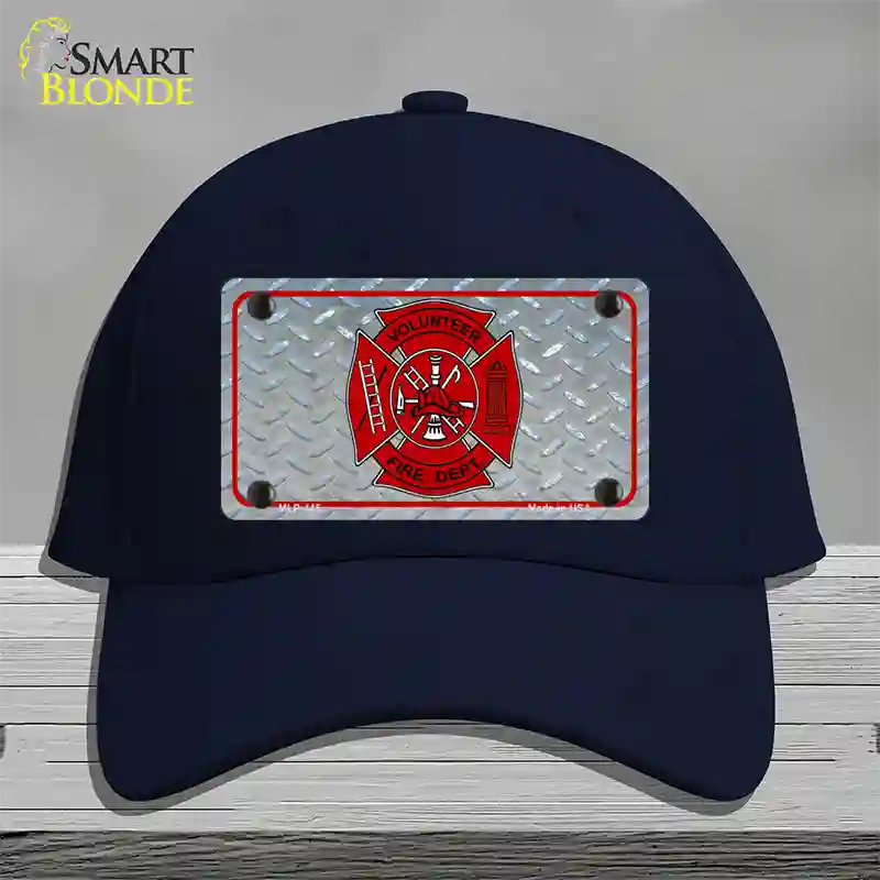 Volunteer Fire Dept Novelty License Plate Hat Cotton / Navy