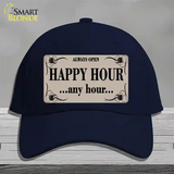 Happy Hour Any Hour Novelty License Plate Hat Cotton / Navy