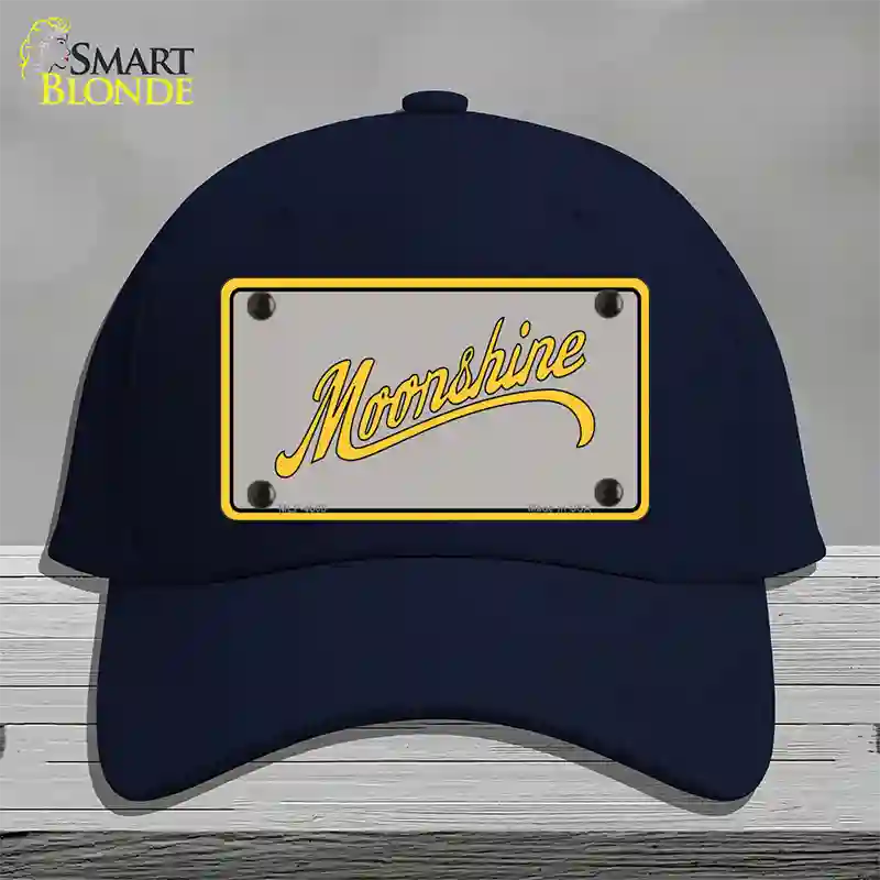 Moonshine Novelty License Plate Hat Cotton / Navy