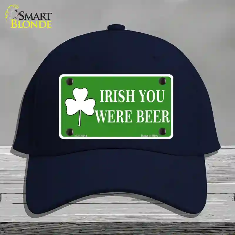 Irish You Were Beer Novelty License Plate Hat Cotton / Navy