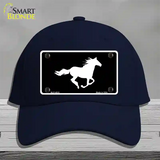 Running Horse Novelty License Plate Hat Cotton / Navy