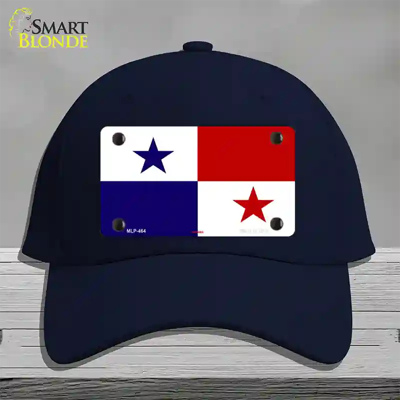 Panama Flag Novelty License Plate Hat Cotton / Navy