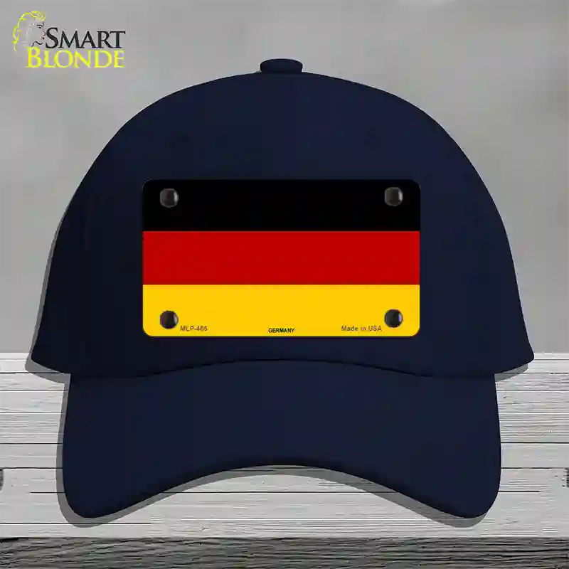 Germany Flag Novelty License Plate Hat Cotton / Navy