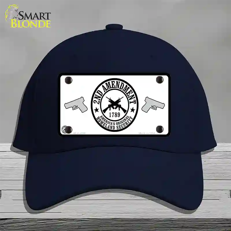 2nd Amendment Novelty License Plate Hat Cotton / Navy