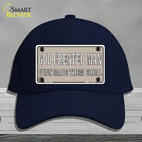 Guns Made Them Equal Novelty License Plate Hat Cotton / Navy