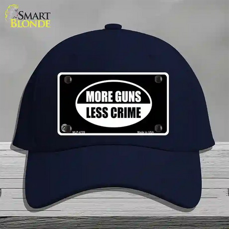 More Guns Less Crime Novelty License Plate Hat Cotton / Navy