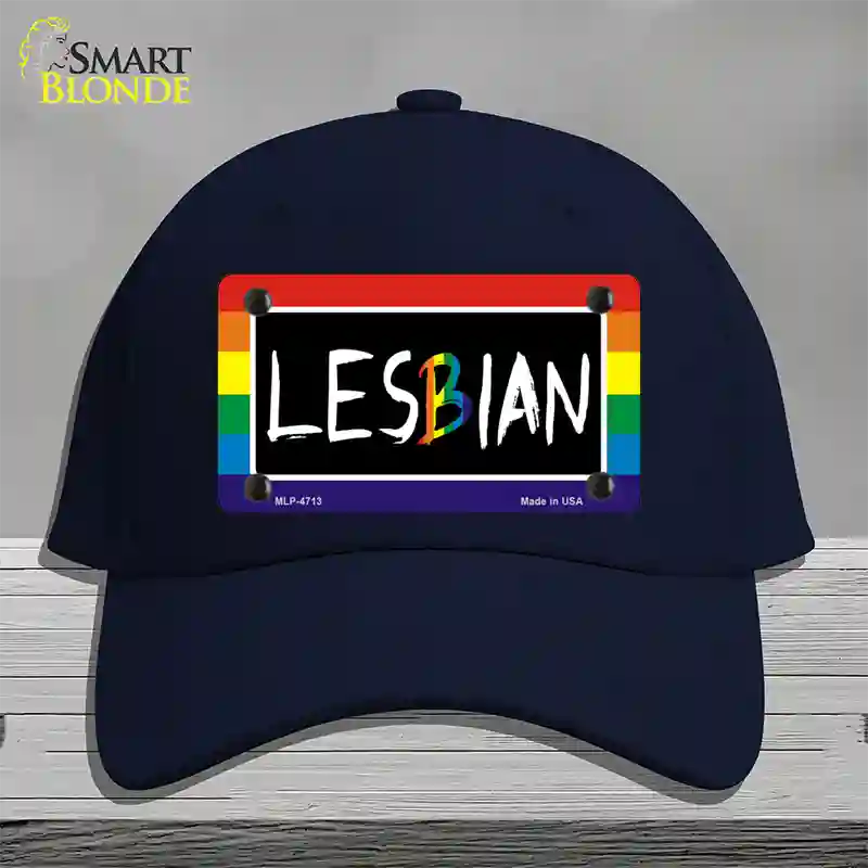 Lesbian Novelty License Plate Hat Cotton / Navy