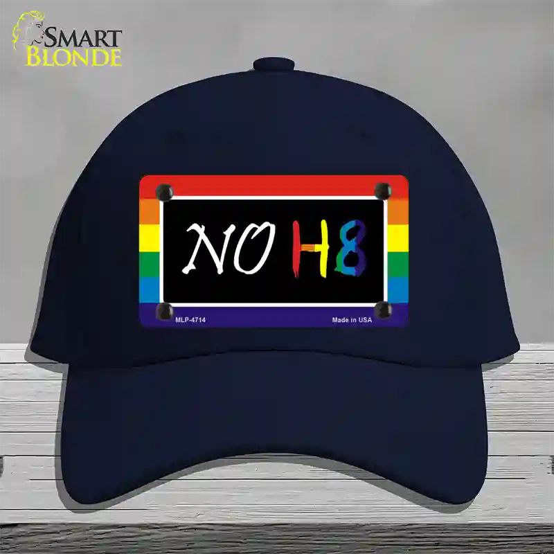 NO H8 Novelty License Plate Hat Cotton / Navy