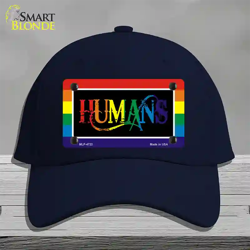 Humans Novelty License Plate Hat Cotton / Navy