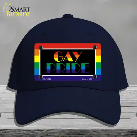 Gay Pride Novelty License Plate Hat Cotton / Navy