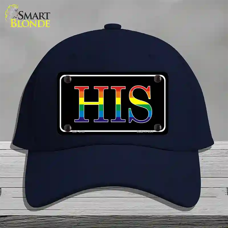 His Rainbow Novelty License Plate Hat Cotton / Navy