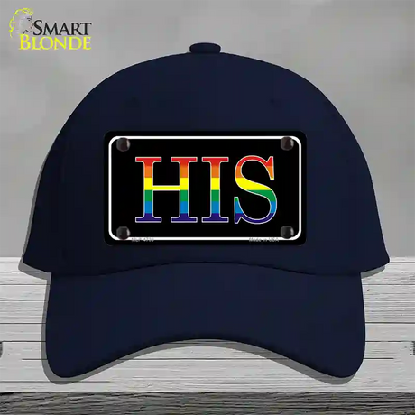 His Rainbow Novelty License Plate Hat Cotton / Navy