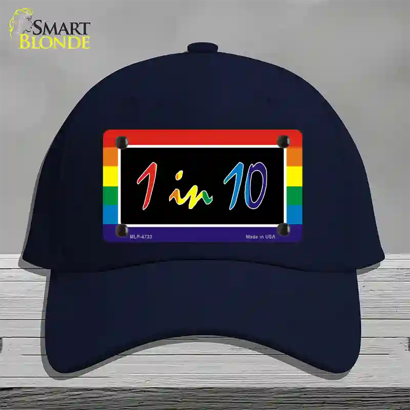 1 In 10 Novelty License Plate Hat Cotton / Navy