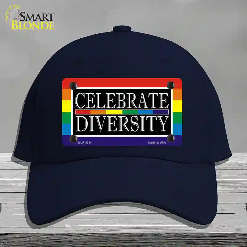 Celebrate Diversity Novelty License Plate Hat Cotton / Navy