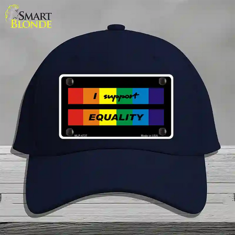 I Support Equality Novelty License Plate Hat Cotton / Navy