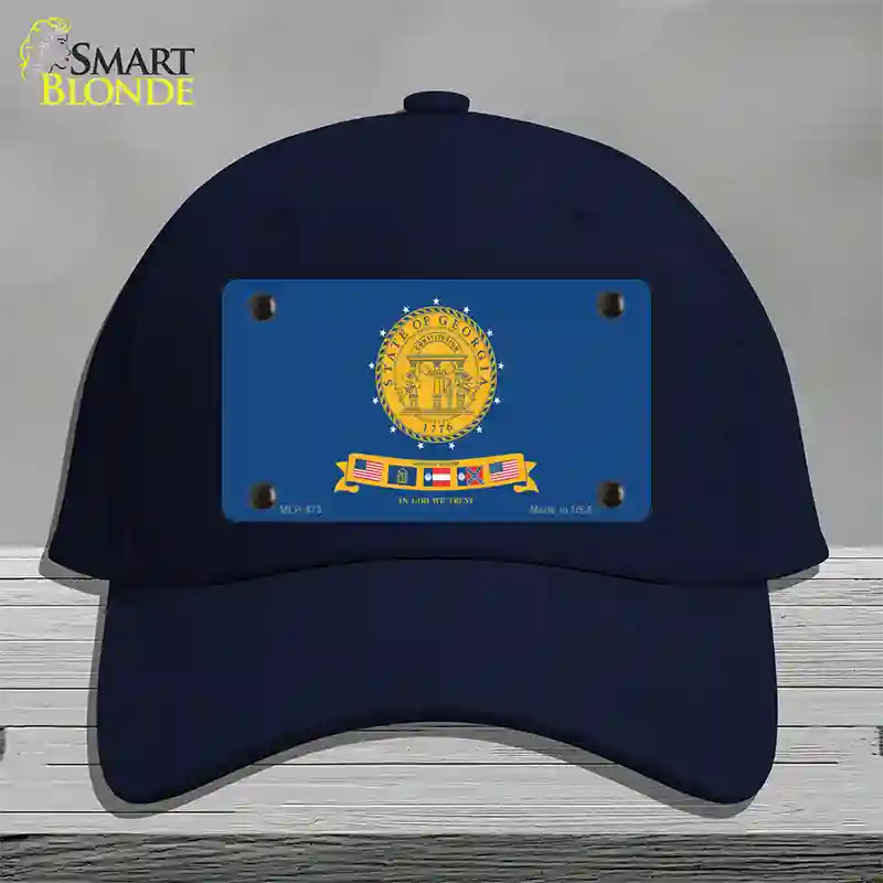 Georgia State Seal Novelty License Plate Hat Cotton / Navy