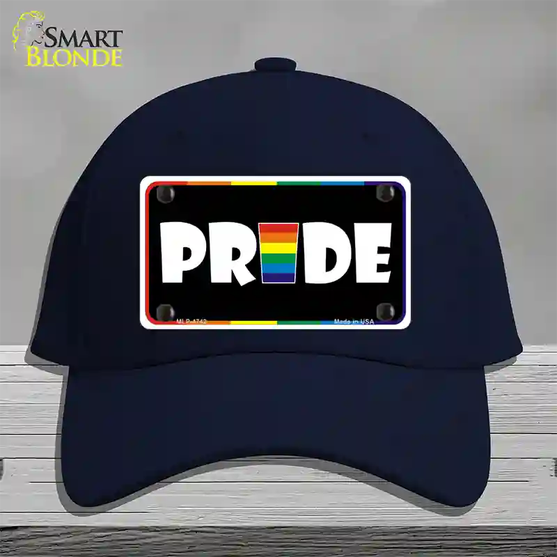 Pride Novelty License Plate Hat Cotton / Navy