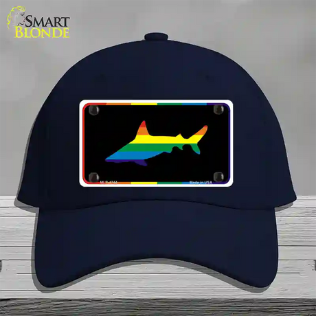 Shark Novelty License Plate Hat Cotton / Navy